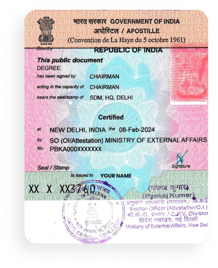 Documents Apostille & Embassy Attestation
